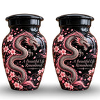 dragon design memorial urn for ashes, handmade aluminum urn – photo 5
