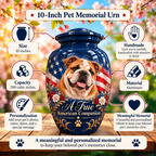 custom dog portrait cremation urn for dogs, handmade aluminum pet memorial urn with photo – picture 6