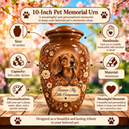 custom dog portrait pet urn for ashes, handmade aluminum pet memorial urn with photo – picture 6