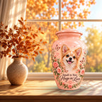 custom pet photo urn for dog ashes, handmade aluminum pet memorial urn with photo – picture 7