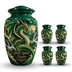 dragon design cremation urn for human ashes, handmade aluminum urn – photo 8