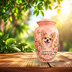 custom pet photo urn for dog ashes, handmade aluminum pet memorial urn with photo – picture 8