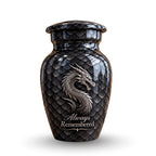 dragon memorial urn for ashes, handmade aluminum urn – photo 4