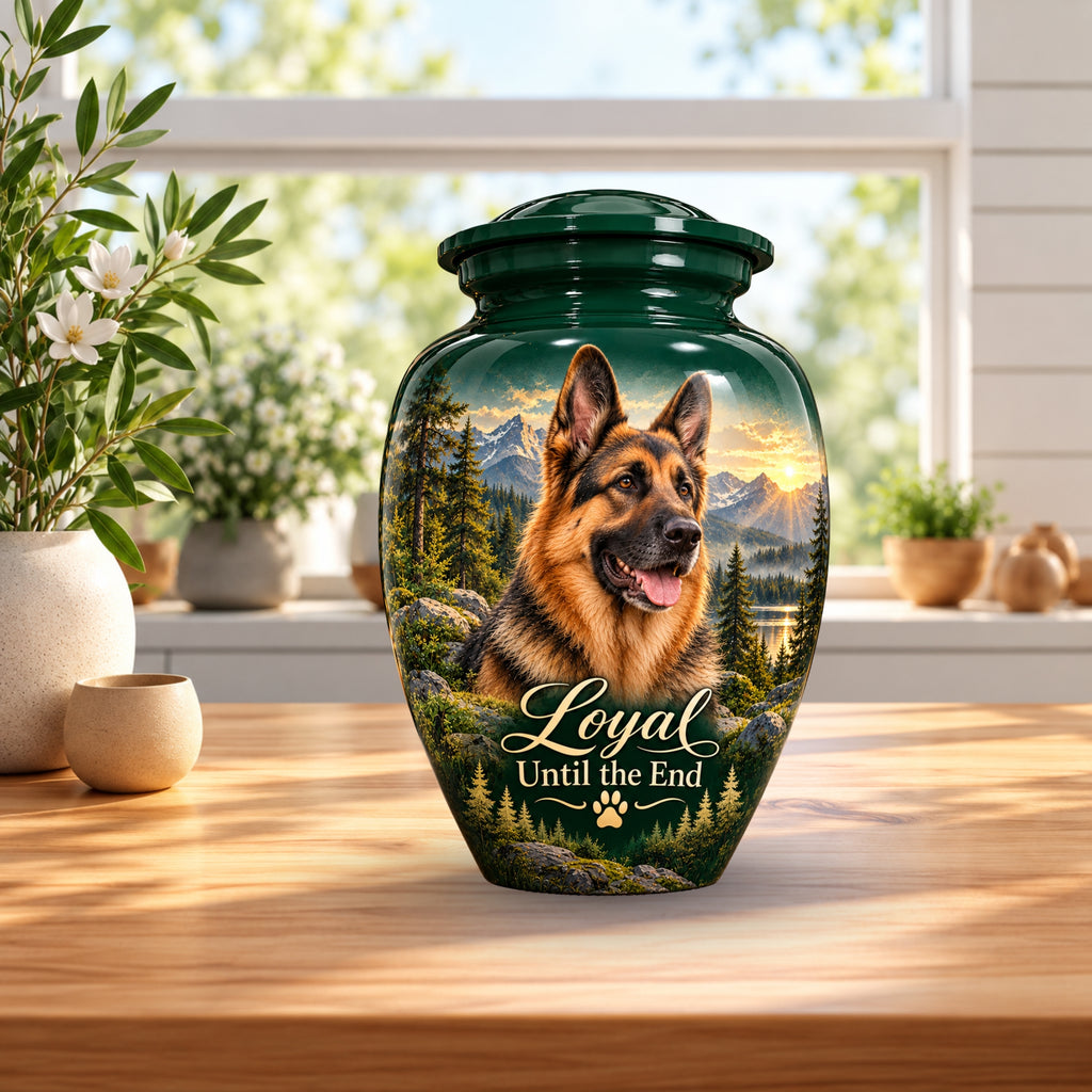 personalized dog memorial urn for dog ashes, handmade aluminum pet memorial urn with photo – picture 4