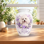 personalized dog memorial cremation urn for dogs, handmade aluminum pet memorial urn with photo – picture 4