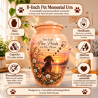 personalized dog memorial pet urn for ashes, handmade aluminum pet memorial urn with photo – picture 1