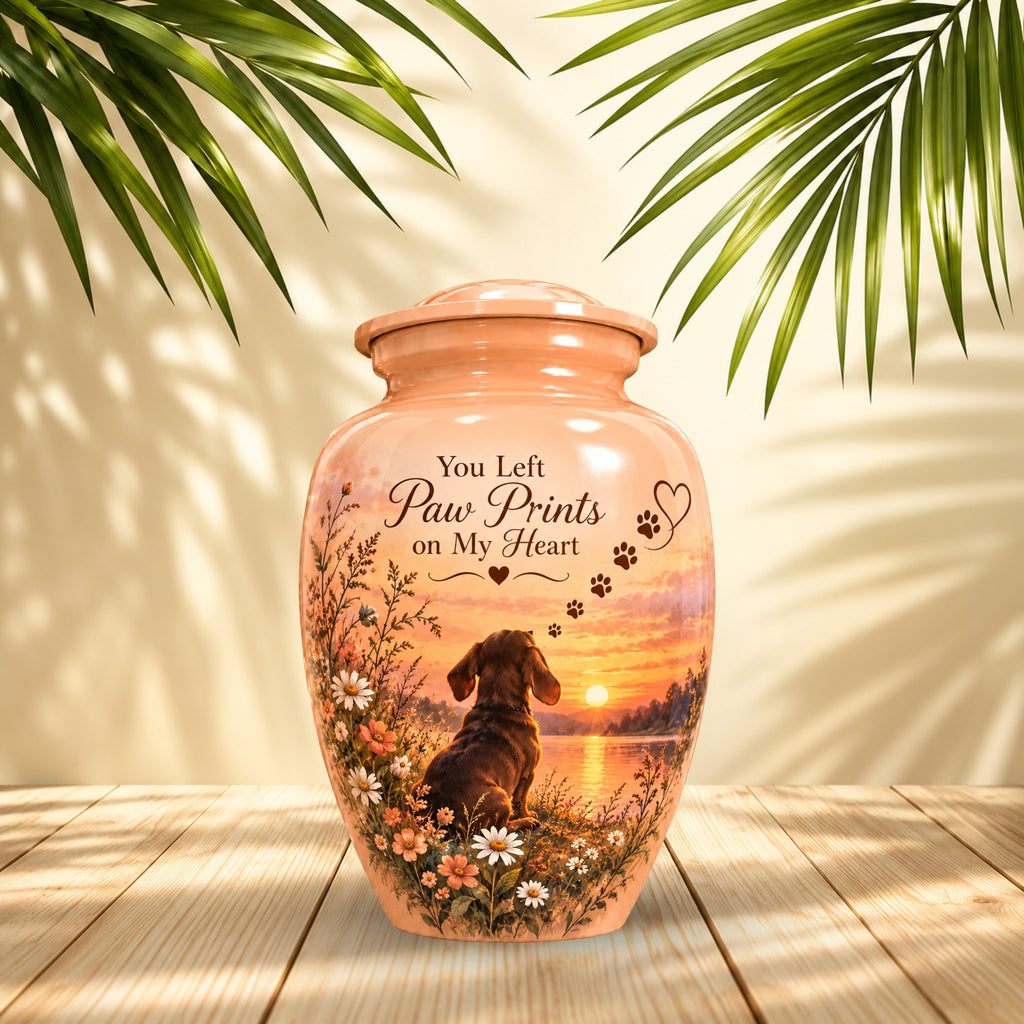 personalized dog memorial pet urn for ashes, handmade aluminum pet memorial urn with photo – picture 2