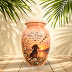 personalized dog memorial pet urn for ashes, handmade aluminum pet memorial urn with photo – picture 2