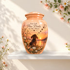 personalized dog memorial pet urn for ashes, handmade aluminum pet memorial urn with photo – picture 3