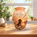 personalized dog memorial pet urn for ashes, handmade aluminum pet memorial urn with photo – picture 4