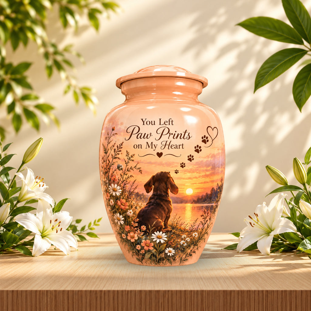 personalized dog memorial pet urn for ashes, handmade aluminum pet memorial urn with photo – picture 5