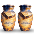 Soaring Eagle Memorial Cremation Urn for Human Ashes – Personalized Handmade Aluminum Urn