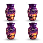 purple sunset grand piano cremation urn for human ashes, handmade aluminum – photo 6