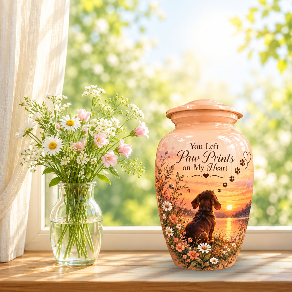personalized dog memorial pet urn for ashes, handmade aluminum pet memorial urn with photo – picture 9