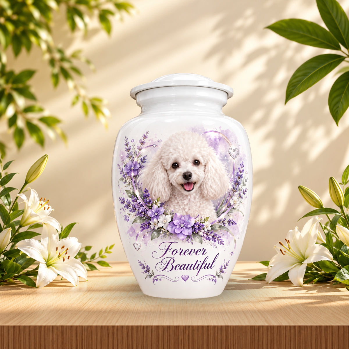 personalized dog memorial cremation urn for dogs, handmade aluminum pet memorial urn with photo – picture 5