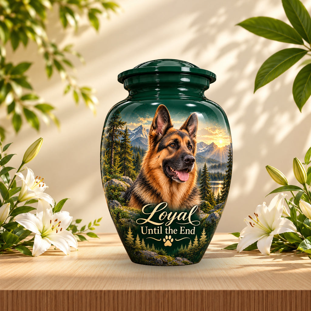 personalized dog memorial urn for dog ashes, handmade aluminum pet memorial urn with photo – picture 5