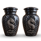 dragon memorial urn for ashes, handmade aluminum urn – photo 5