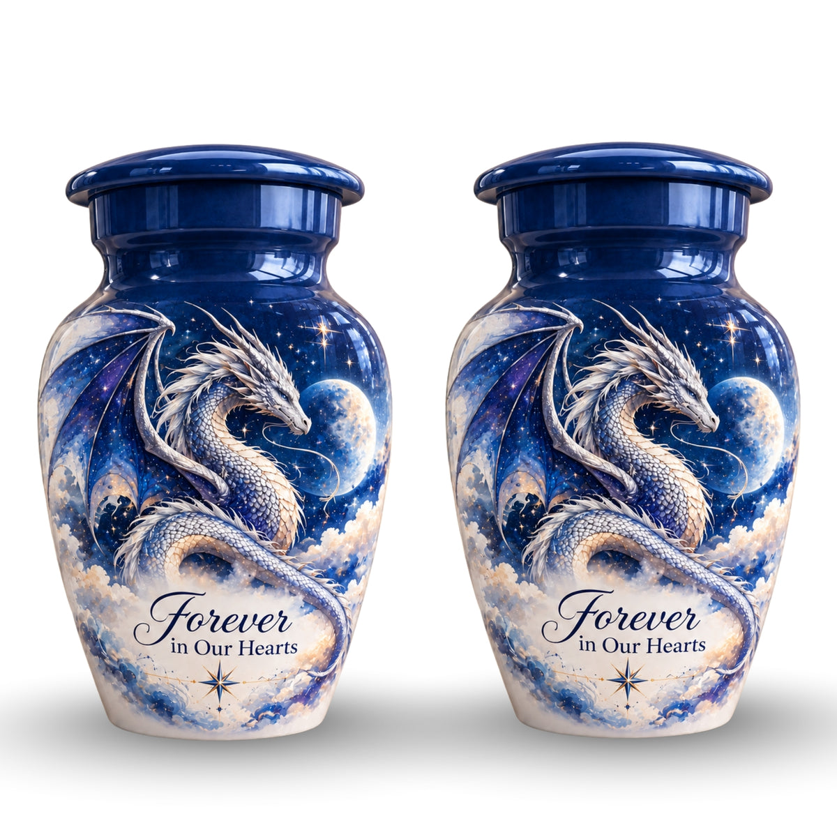 dragon cremation urn for human ashes, handmade aluminum urn – photo 5