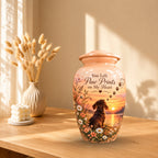 personalized dog memorial pet urn for ashes, handmade aluminum pet memorial urn with photo – picture 10