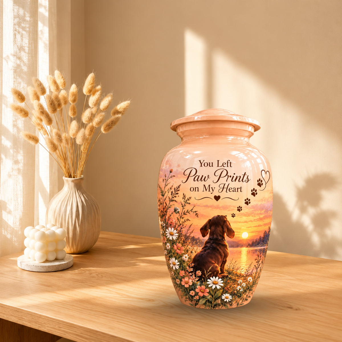 personalized dog memorial pet urn for ashes, handmade aluminum pet memorial urn with photo – picture 10