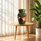 military veteran remembrance cremation urn for human ashes, handmade aluminum – photo 10