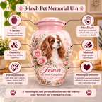 custom dog photo urn for dog ashes, handmade aluminum pet memorial urn with photo – picture 1