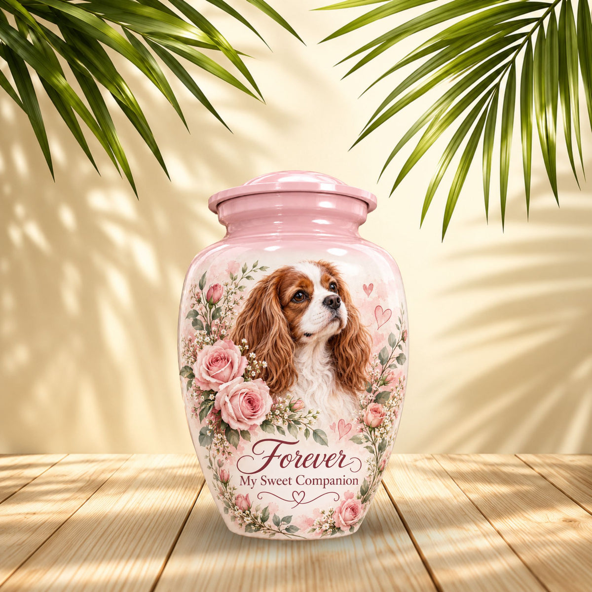 custom dog photo urn for dog ashes, handmade aluminum pet memorial urn with photo – picture 2