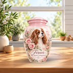 custom dog photo urn for dog ashes, handmade aluminum pet memorial urn with photo – picture 4