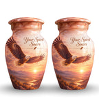 Bald Eagle Cremation Urn for Human Ashes – Personalized Handmade Aluminum Urn
