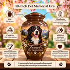 dog photo memorial urn for dog ashes, handmade aluminum pet memorial urn with photo – picture 6