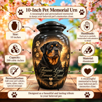 custom dog photo memorial urn for pet ashes, handmade aluminum pet memorial urn with photo – picture 6