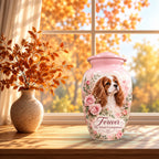 custom dog photo urn for dog ashes, handmade aluminum pet memorial urn with photo – picture 7