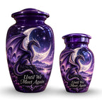 mythical dragon urn for human ashes, handmade aluminum urn – photo 7
