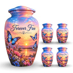 Butterfly Meadow Cremation Urn for Human Ashes – Personalized Handmade Aluminum Urn