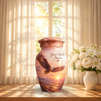 Bald Eagle Cremation Urn for Human Ashes – Personalized Handmade Aluminum Urn
