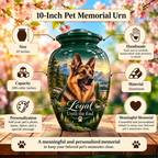 personalized dog memorial urn for dog ashes, handmade aluminum pet memorial urn with photo – picture 6