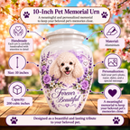 personalized dog memorial cremation urn for dogs, handmade aluminum pet memorial urn with photo – picture 6