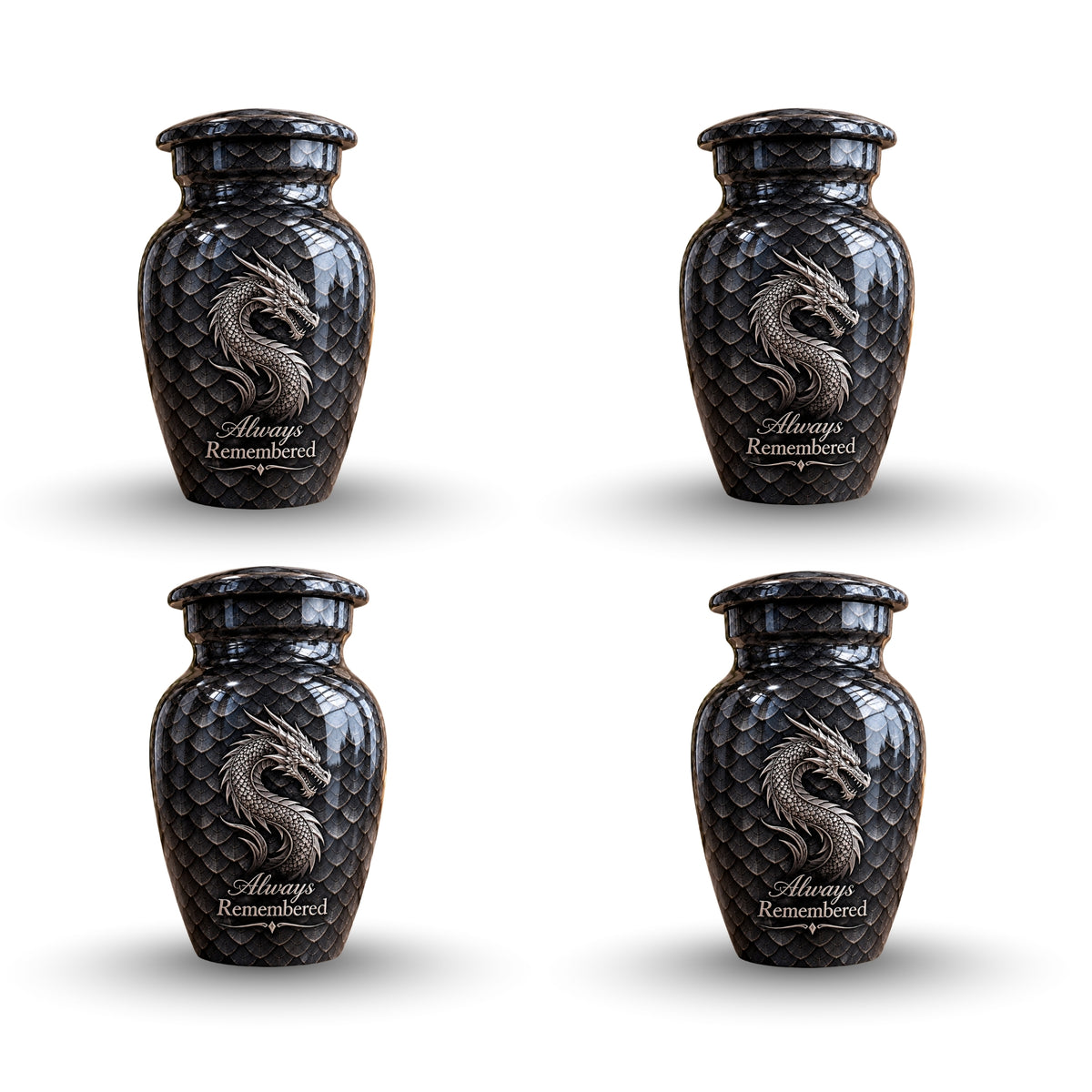 dragon memorial urn for ashes, handmade aluminum urn – photo 6