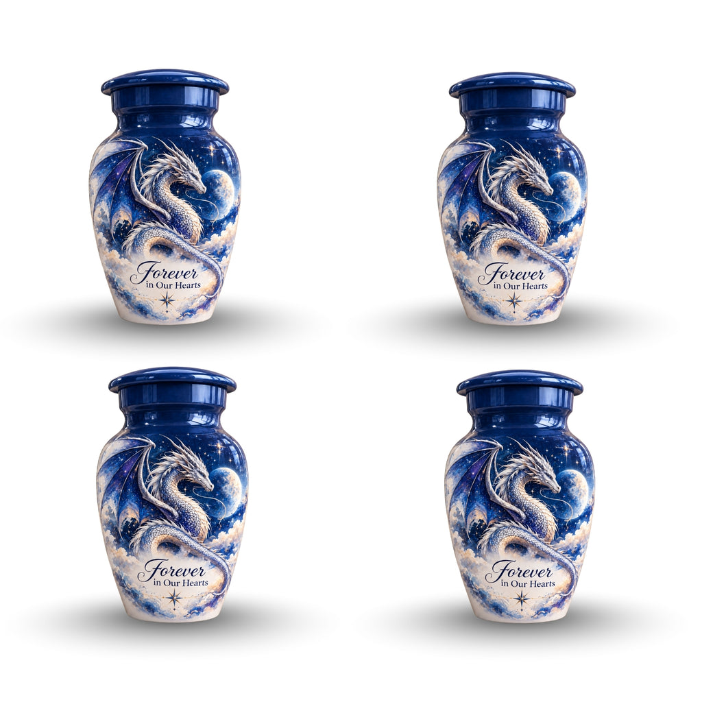 dragon cremation urn for human ashes, handmade aluminum urn – photo 6
