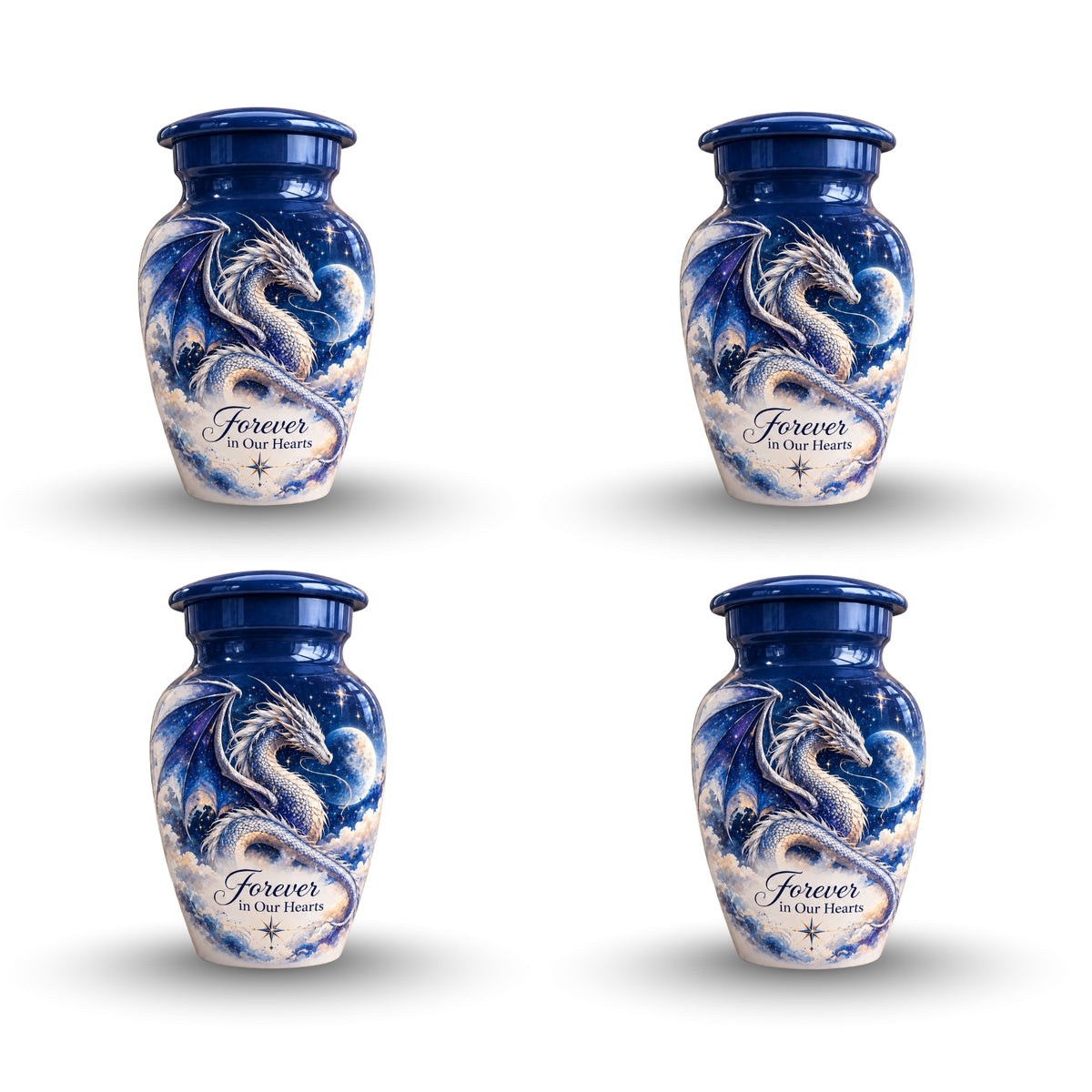 dragon cremation urn for human ashes, handmade aluminum urn – photo 6