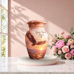 Bald Eagle Cremation Urn for Human Ashes – Personalized Handmade Aluminum Urn