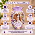 personalized dog photo urn for dog ashes, handmade aluminum pet memorial urn with photo – picture 1