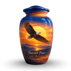 Bald Eagle Cremation Urn for Human Ashes – Personalized Handmade Aluminum Urn
