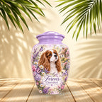personalized dog photo urn for dog ashes, handmade aluminum pet memorial urn with photo – picture 2