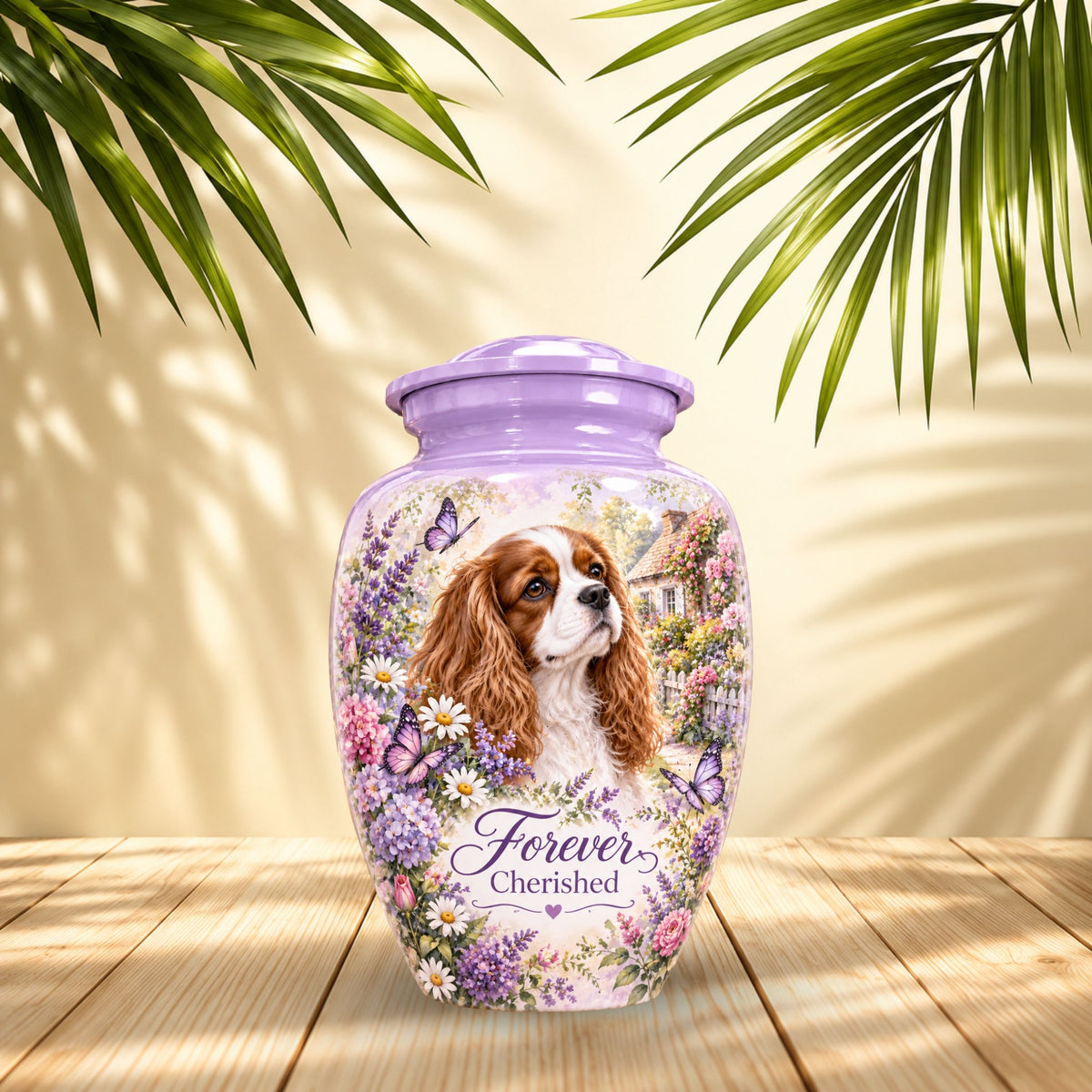 personalized dog photo urn for dog ashes, handmade aluminum pet memorial urn with photo – picture 2