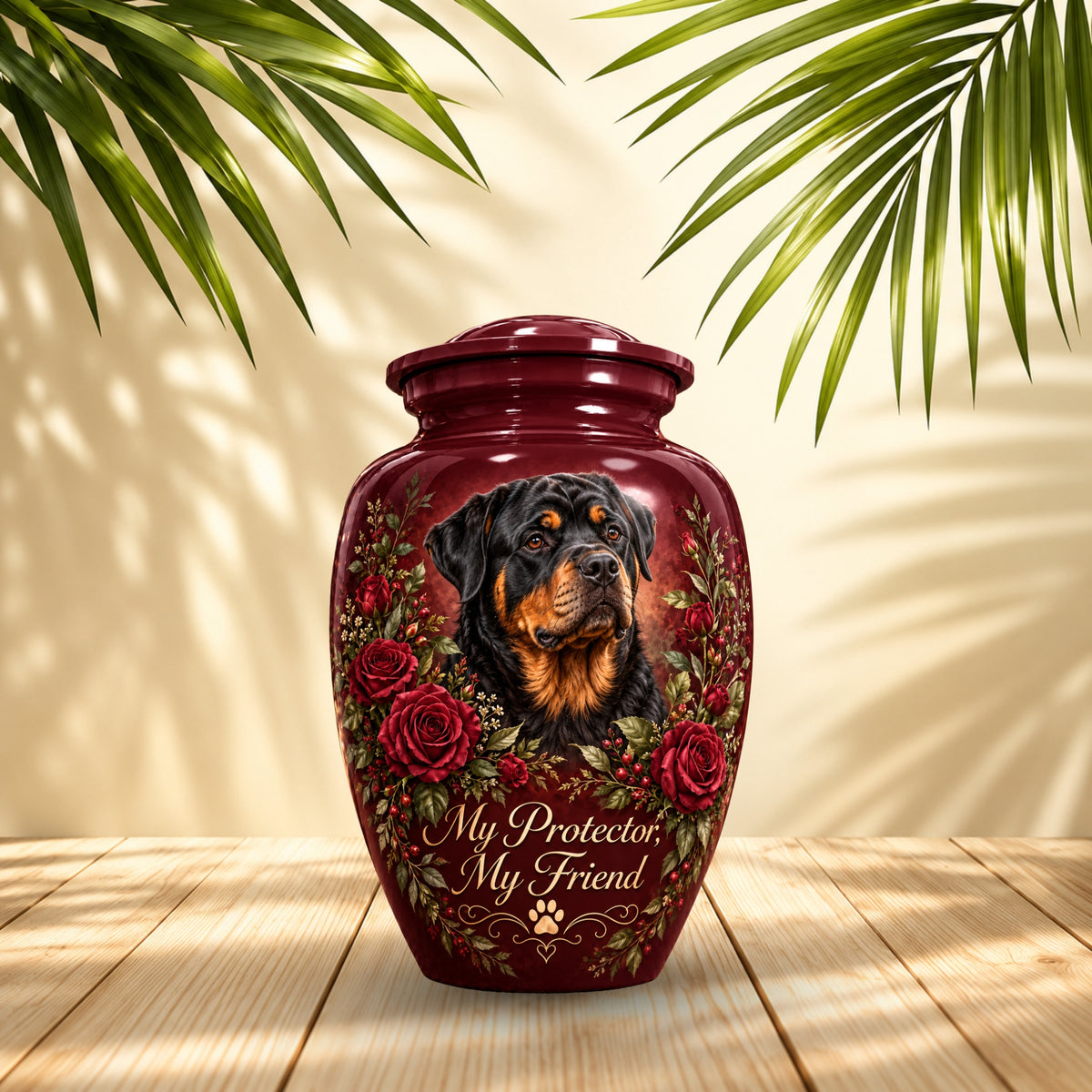 personalized dog photo memorial urn for pet ashes, handmade aluminum pet memorial urn with photo – picture 2