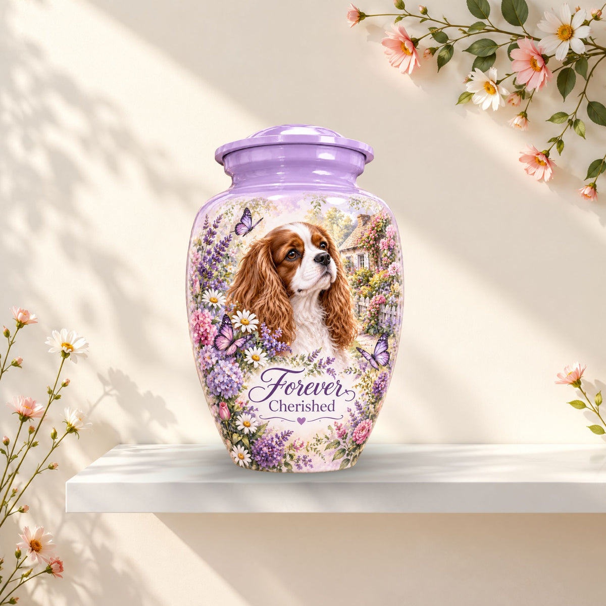 personalized dog photo urn for dog ashes, handmade aluminum pet memorial urn with photo – picture 3