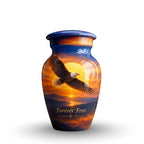 Bald Eagle Cremation Urn for Human Ashes – Personalized Handmade Aluminum Urn