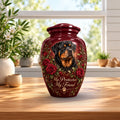 personalized dog photo memorial urn for pet ashes, handmade aluminum pet memorial urn with photo – picture 4