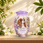 personalized dog photo urn for dog ashes, handmade aluminum pet memorial urn with photo – picture 5